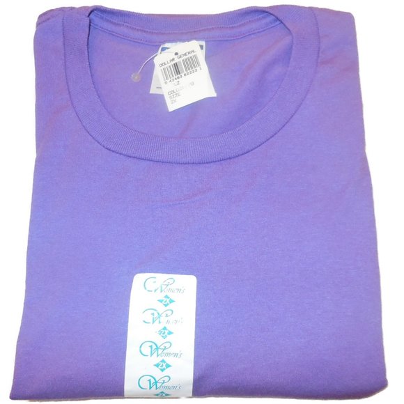Women's T-shirt Jerzees Purple 2X NWT casual top short sleeve plus size - Picture 1 of 4